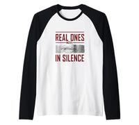 Maron Color Real Ones Move in Silence Maron Graphic Raglan Baseball Tee