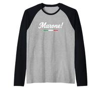 Marone Cursive Raglan Baseball Tee
