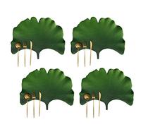 Marooma 4PCS Ginkgo Leaf Decorative Placemats Table Mat,Artificial Plant Leaves Table Mats,Place Mat Heat Resistant Kitchen Table Mat for Party Home Decor