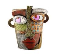 Marooma Abstract Rainbow Head Planter, Abstract Unique Face Flower Planter Pots with Drainage Colorful Succulent Pot Decorative Plant Pot for Indoor Outdoor Room Decor (A)