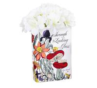 Marooma Book Shaped Decorative Vase, 8.3 Inch Ceramic Book Vase for Flowers, Book Flower Vase for Home Decor, Cute Bookshelf Decor, Book Lovers Gifts for Home Office Table Kitchen