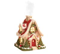 Marooma Christmas Cabin Incense Burner, Christmas Village House Incense Burner Village Incense Cone Holder Log Cabin Incense Burner for Holiday Decor Home Indoor Chimney