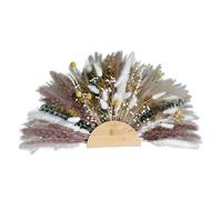 Marooma Fan Shaped Wall Hanging Flower Arrangement, Dried Pampas Grass, DIY Wall Decor, Indoor & Special Events