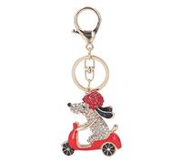 Marooma Key Chains, Cute Rhinestone Animal Key Chains, Cartoon Riding Style Zinc Alloy Key Chains, Portable Practical Lightweight Decorative Keychain Crafts for Women Girls.