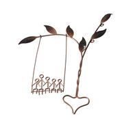 Marooma Rooted in Love Swing Sculpture Wall Art, Metal Wall Art Farmhouse Wall Decor Rustic Iron Art Wall Hanging Decoration Metal Hanging Swing Sculpture for Home Decor (D)