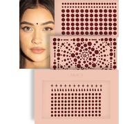 Maroon Dot Circle Bindis by MERCY LONDON Indian Velvet Bindi Colorful Multi Packet Different Sizes
