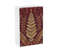 Maroon Gold Pattern Cigarette Case Anti-Squeezing Waterproof Cigarette Packing Box with Lightweight Pocket Cigarette Storage Case for Men Women Gifts