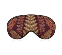 Maroon Gold Pattern Sleeping Mask, Light Blocking Eye Mask, Comfortable and Soft, Eye Cover with Elastic Band, Suitable for Men and Women, Suitable for Travel/Sleeping