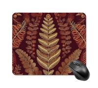 Maroon Gold Pattern Square Mouse Pad Portable Computer Mousepad with Non-Slip Rubber Base 25 * 30cm Ultra-Thin Gaming Mouse Mat for Computer Laptop Office Desk Accessories