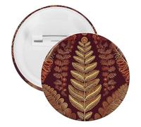 Maroon Gold Pattern Tinplate Badge Personalized Round Brooch Large Craft Button Suitable for Teachers, Nurses, Doctors, Staff, Party Gift Accessories, 20pcs, Plastic, plastics