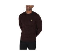 (Maroon, L) BRAVE SOUL Mens Jumper Knitted Cardigan