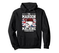 Maroon Machine Parachute Regiment Flag UK British Military Pullover Hoodie