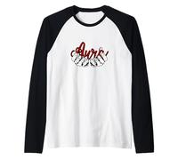 Maroon Red Burgundy Color Aura Hands Burgundy Graphic Raglan Baseball Tee