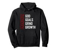 Maroon Red Burgundy Color Goals Grind Growth Maroon Graphic Pullover Hoodie