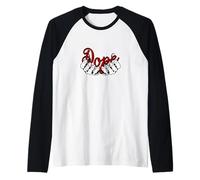 Maroon Red Burgundy Color Hands DOPE Raglan Baseball Tee