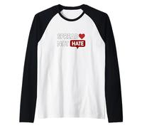Maroon Red Burgundy Color Love Not Hate Burgundy Graphic Raglan Baseball Tee