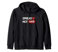 Maroon Red Burgundy Color Love Not Hate Burgundy Graphic Zip Hoodie