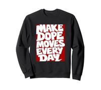Maroon Red Burgundy Dope Moves Daily Burgundy Graphic Sweatshirt