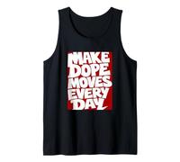 Maroon Red Burgundy Dope Moves Daily Burgundy Graphic Tank Top