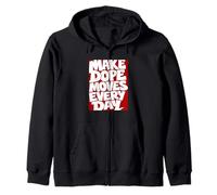 Maroon Red Burgundy Dope Moves Daily Burgundy Graphic Zip Hoodie