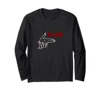Maroon Red Burgundy Hands, Blam! Burgundy Graphic Long Sleeve T-Shirt