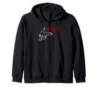 Maroon Red Burgundy Hands, Blam! Burgundy Graphic Zip Hoodie