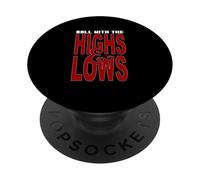 Maroon Red Burgundy Highs/Lows Maroon PopSockets Adhesive PopGrip
