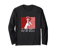 Maroon Red Burgundy Hush Now Maroon Red Distressed Graphic Long Sleeve T-Shirt