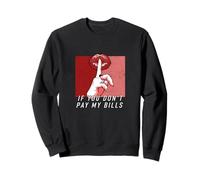 Maroon Red Burgundy Hush Now Maroon Red Distressed Graphic Sweatshirt