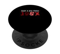 Maroon Red Burgundy Just A Kid From 198X Maroon Burgundy PopSockets Adhesive PopGrip