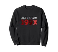 Maroon Red Burgundy Just A Kid From 199X Burgundy Graphic Sweatshirt