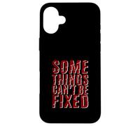 Maroon Red Burgundy Some Things Stay Broken Maroon Graphic Case for iPhone 16 Plus