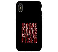 Maroon Red Burgundy Some Things Stay Broken Maroon Graphic Case for iPhone X/XS
