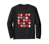 Maroon Red Burgundy Spell Out The Love Maroon Red Burgundy Long Sleeve T-Shirt