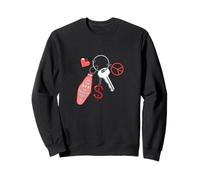 Maroon Red Burgundy Success Keys Love Peace Money Maroon Sweatshirt