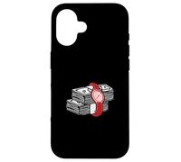 Maroon Red Burgundy Time/Money Maroon Burgundy Case for iPhone 16