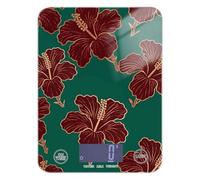Maroon Red Flower Dark Green Portable Food Scale for Travel 11lb/0.18oz, 5kg/5g Scale gram with 4 Unit for Espresso Dieting Cooking (Batteries not Included)