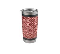 Maroon Red Trellis Preppy Chinoiserie Trellis Pattern Stainless Steel Insulated Tumbler