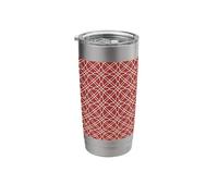 Maroon Red Trellis Preppy Chinoiserie Trellis Pattern Stainless Steel Insulated Tumbler