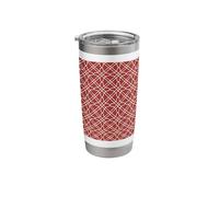 Maroon Red Trellis Preppy Chinoiserie Trellis Pattern Stainless Steel Insulated Tumbler