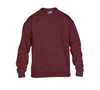 (Maroon, S) Gildan Childrens Crewneck Sweatshirt
