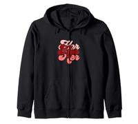 maroon She Is Her maroon Graphic Zip Hoodie