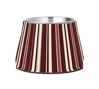 Maroon Stripe Dogs Water Bowl Enhanced Stainless Steel Water Food Bowl for Medium Dogs Whisker Friendly