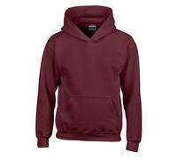 (Maroon, XS) Gildan Childrens Hooded Sweatshirt