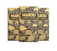MAROU - 70% Dark Chocolate Bar | Transparent Direct Trade | Vegan, Gluten Free, No Additives, Soy Free | Tien Giang Region | Single Origin Vietnam (3-Pack)