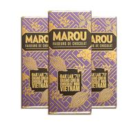 MAROU - 70% Dark Mini Chocolate Bar | Transparent Direct Trade | Vegan, Gluten Free, No Additives, Soy Free | Dak Lak Region | Single Origin Vietnam (3-Pack)