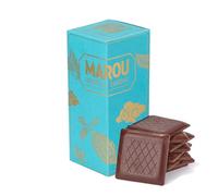 MAROU - 74% Napolitains Chocolate Squares | 20-Piece | Transparent Direct Trade | Vegan, No Additives, Soy Free | Lam Dong Region | Single Origin Vietnam (1-Pack)