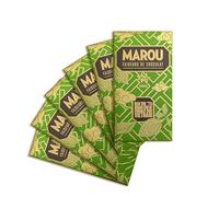 MAROU - 78% Dark Chocolate Bar | Transparent Direct Trade | Vegan, Gluten Free, No Additives, Soy Free | Ben Tre Region | Single Origin Vietnam (6-Pack)