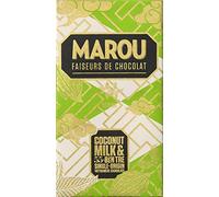 MAROU - Coconut Milk 55% Chocolate Bar | Transparent Direct Trade | Vegan, Gluten Free, No Additives, Soy Free | Ben Tre Single Origin Vietnam (Case-Pack 10)