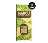 MAROU - Coconut Milk 55% Mini Chocolate Bar | Transparent Direct Trade | Vegan, Gluten Free, No Additives, Soy Free | Ben Tre Single Origin Vietnam (Case-Pack 25)